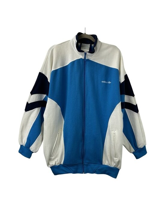 adidas Other - Vintage 90s Adidas Color Block Sweater Men’s XL Blue White Full Zip Sportswear